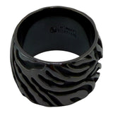 Black Titanium Finger print ring core R3003-3008-3010B