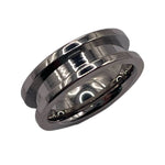 Horse hair inlay channel titanium ring core