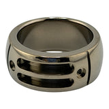 Titanium ring 2 small channel ring core with 2 semi set holes ZBL-3509A