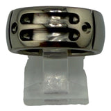 Titanium ring 2 small channel ring core with 2 semi set holes ZBL-3509A