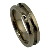 Black Titanium channel ring core with 4 wider focus inlay pockets ZBL-6260B