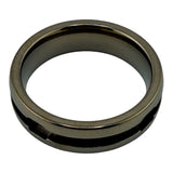 Black Titanium channel ring core with 4 wider focus inlay pockets ZBL-6260B