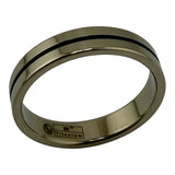 Titanium Ring Core with single blue anodized line R1088A