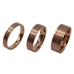 Rose gold plated tungsten Flat Comfort ring core