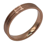 Rose gold plated tungsten Flat Comfort ring core