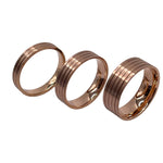 Rose gold plated tungsten Flat Comfort ring core