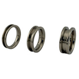 Titanium horse hair inlay channel ring core