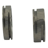 Hammered - Faceted Tungsten double offset channels, 6mm, 8mm widths