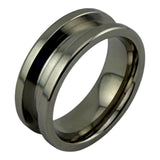 Stainless steel ring core for engraving in channel