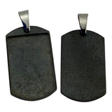 Dog tag inlay design pendant (Small)