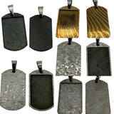 Dog tag inlay design pendant (Small)
