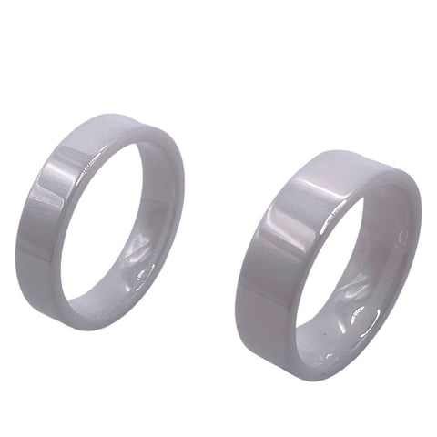 Customizable white Ceramic ring core 6 mm, 8 mm