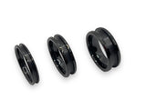 Black ceramic ring cores 2,3,4mm channel - ringsupplies.com