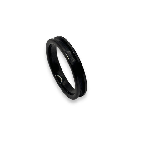 Black plated Tungsten 2 mm ring core - ringsupplies.com