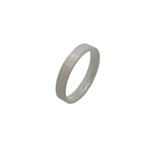 Flat White Ceramic Comfort ring core 4 mm
