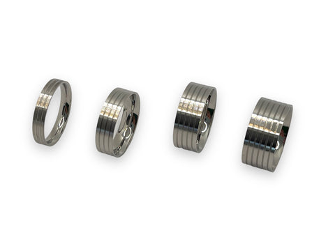 6 Sizes Blank Core Ring Electrooresis Black Stainless Steel - Temu