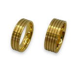 Gold plated tungsten Flat Comfort ring core