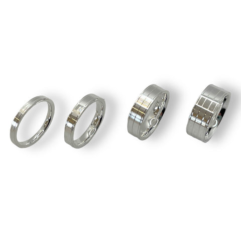 Flat comfort Silver ring cores .925 sterling silver 