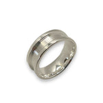 Silver inlay 8 mm ring cores .925 sterling silver