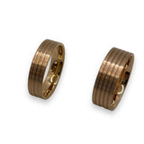 Rose gold plated tungsten Flat Comfort ring core