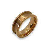Rose gold plated Tungsten ring core 5 mm