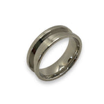 Stainless steel channel ring core 8 mm with 4 mm inlay channel