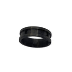 Carbon fiber rectangle inlay pattern ring core