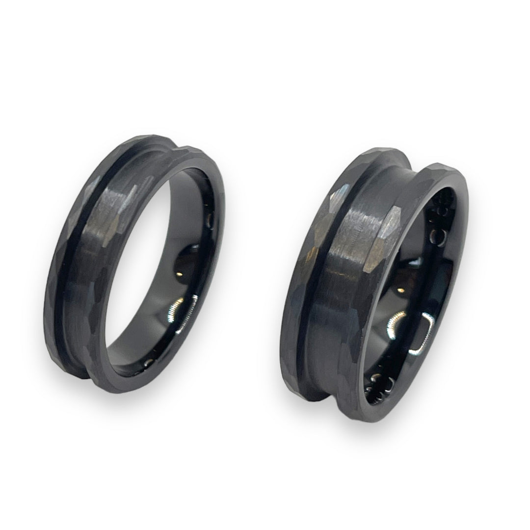 Ceramic Ring Core Blanks For Jewelry Making - Bold 8mm & Slim 4mm With Inlay Groove