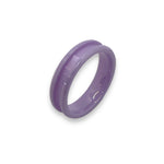 Purple inlay ceramic channel ring core 6 mm