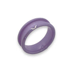 Purple inlay ceramic channel ring core 8 mm