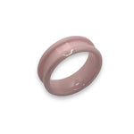 Pink inlay ceramic channel ring core 8mm