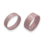 Pink Flat ceramic ring cores in 6 and 8 mm width
