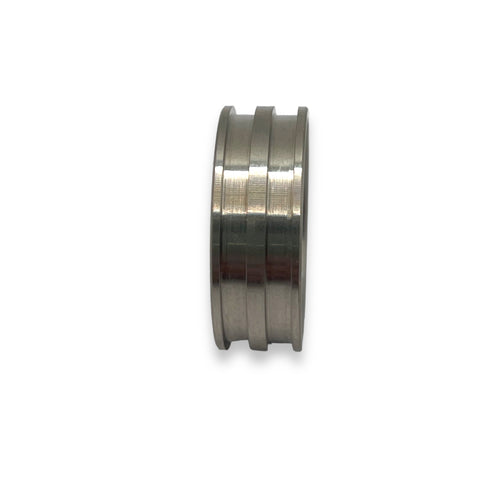 Stainless Steel double 2.5 mm channel inlay JDG one piece ring core