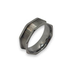 Tungsten inlay ring core with 8 facets