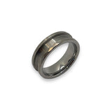 Hammered Tungsten ring core 4 mm