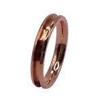 Tellurium Copper inlay channel ring core