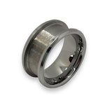 Tungsten 12 mm wide ring core 8 mm inlay channel