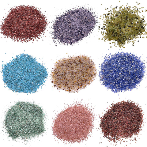 Genuine Crushed Stone inlays  ---SMALL SAND and powder type ONLY