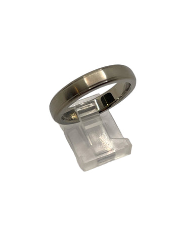 Narrow ring with detailed edge Titanium ring  core F11-2046