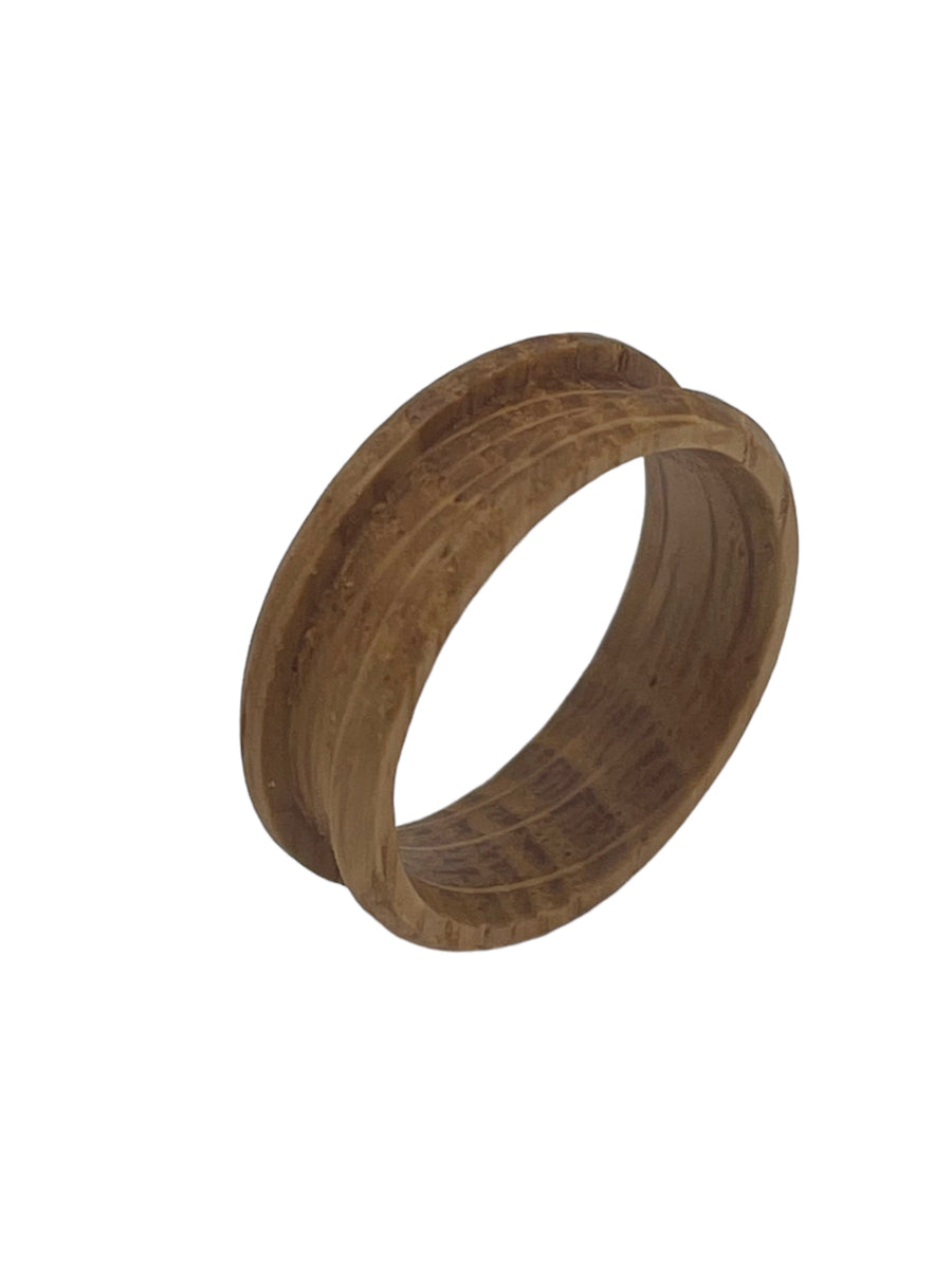 Whiskey barrel oak wood Channel ring core – Ringsupplies.com