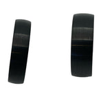 Domed Black Tungsten outside ring core for interior inlaying