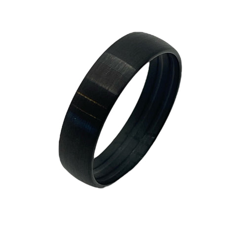 Domed Black Tungsten outside ring core for interior inlaying 