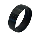 Domed Black Tungsten outside ring core for interior inlaying