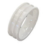 White ceramic double channel ring core