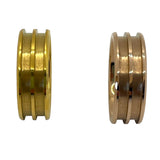 Double channel gold and rose gold plated tungsten