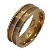 Double channel rose gold plated tungsten