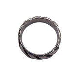 Cross Cut inlay channels Titanium ring core