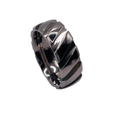 Cross Cut inlay channels Titanium ring core
