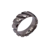 Cross Cut inlay channels Titanium ring core
