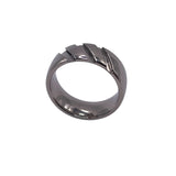 Cross Cut inlay channels Titanium ring core